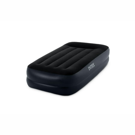 Intex Twin 16.5" Raised Pillow Rest Airbed Mattress with Built-in Pump