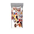 thumbnail image 2 of Ambesonne Abstract Fitted Sheet & Pillow Sham Set, Flowers Hearts Notes, Queen, Multicolor, 2 of 3