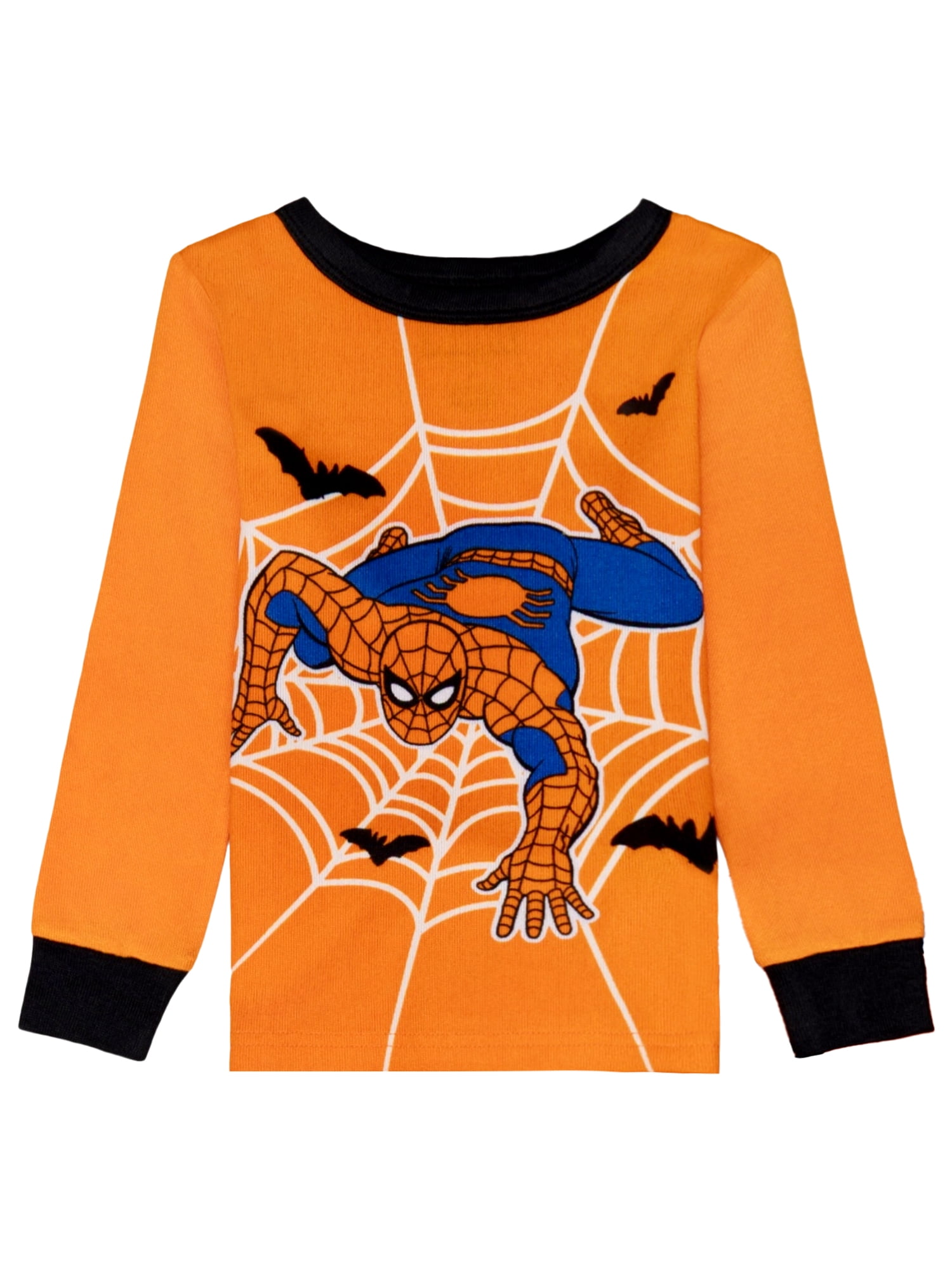 Marvel Boys Halloween Tight Fit Long Sleeve Top and Pant Pajama Set, 2-Piece, Sizes 4-12