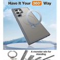 thumbnail image 3 of TORRAS Compatible For Samsung Galaxy S24 Ultra Case Compatible with MagSafe Rotating Kickstand PC+TPU Phone Cover, 3 of 4