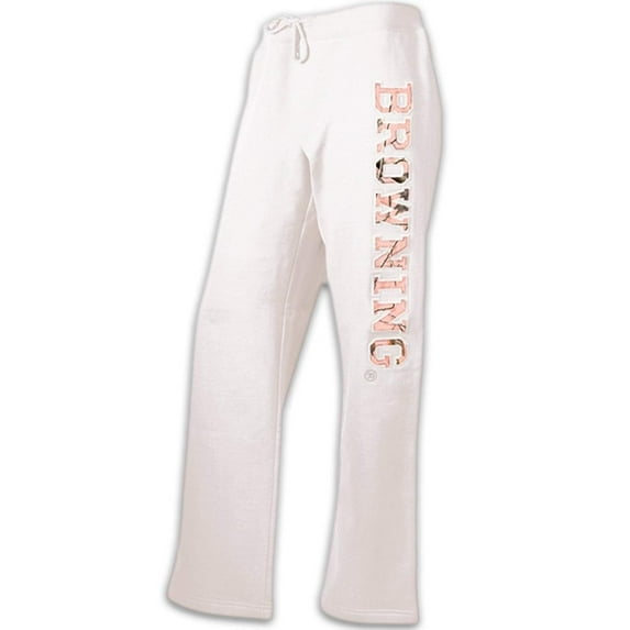 Womens Browning Realtree Pink Camo White Relaxed Fit Sweatpants (Medium)