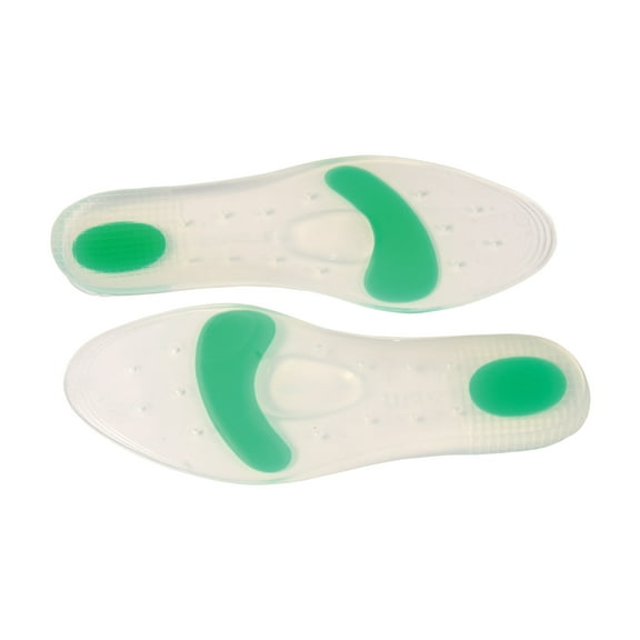 Stein’s Silicone Dual Density Comfort Shoe Gel Insoles for Extra Arch Support and Feet, Ankle, Knee and Hip Joint Relief, Men (Size 6.5 to 7.5) or Women (Size 7.5 to 9), Green