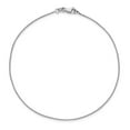 thumbnail image 5 of Real 14kt White Gold .80mm Spiga Chain Anklet; 9 inch; Lobster Clasp; for Adults and Teens; for Women and Men, 5 of 5