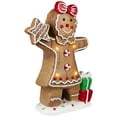 thumbnail image 4 of Lighted Gingerbread Cookie Girl Christmas Decoration - 14.5", 4 of 7