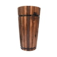 thumbnail image 3 of Maceta de barril de madera, jardinera para patio, interior y exterior, con asas ergonómicas, maceta para plantas de jardín, jardinera. Estilo A, 3 of 8