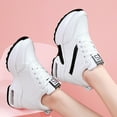 thumbnail image 5 of Women's Platform Sneakers Wedges  Lace Up Shoes Increase Fashion Sneakers for Womens Girls, 5 of 6