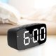 thumbnail image 5 of Reloj despertador LED digital Batería de espejo / Escritorio moderno enchufable Brillo de 2 niveles Snooze Reloj de para dormitorio Hogar Luz bnca perfecl Reloj digital, 5 of 8