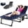 4-Fold Noble Black w/ 2 Sided Mattress & Pillow