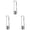 Silver 3 Packs, variant on Stainless Steel Fruit Core Remover Corer And Pear Corer Kitchen Hole Digging Tool