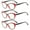 3 Pairs of Black and Red, variant on 3 Pairs of Women's Black Cat Eye Reading Glasses 1.50 Spring Hinge Plastic Lightweight Readers +1.50