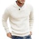 thumbnail image 3 of Suéter de punto con solapa para hombre, nuevo jersey informal de otoño e invierno, ajustado, versátil y de moda, 3 of 5