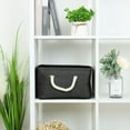 thumbnail image 4 of Unique Bargains Collapsible Storage Basket Bin Toys Organizer Box Fabric Baskets Black L Size, 4 of 7