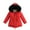 C-7256Red, variant on TEDOYE Toddler Girl Winter Coats Heavyweight Hooded Jacket Kid Snow Outwear Birthday Wear, 12-13Years