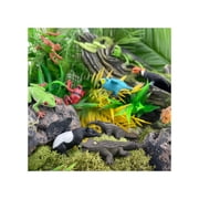 Safari Ltd. Rainforest TOOB - 11 Figurines: Macaw, Frogs, Toucan, Iguana, Monkey, Jaguar & More - Educational Toy Figures For Boys, Girls & Kids Ages 3+