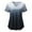 Gray, variant on Titcea Women Nursing Scrub Tops Mother's Day Gradient Printed Working Uniform Short Sleeve V Neck Workwear Blouse T-shirt with Pockets