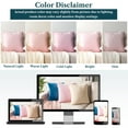 thumbnail image 6 of PAVILIA Light Pink Throw Pillow Covers 18x18 Set of 2, Decorative Pillow Cases for Bed Sofa Couch, Boho Aesthetic Accent Decor Cushion Bedroom Living Room, Velvet Square Euro Sham Covers, Blush Pink, 6 of 8