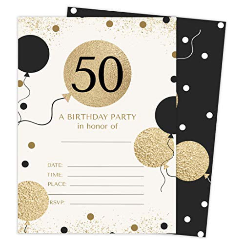 Numbered Birthday Stickers Designer Labels Birthday Invitation Seals gold x 50 