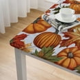 thumbnail image 5 of BANET Pumpkins Leave Square Tablecloth Washable Polyester Table Cloth for Square or Square Tables Waterproof Wrinkle Free Stain Resistant Table Cover for Kitchen Dining Room white, 5 of 8