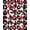 Red Navy Ivory Multicolor, Pattern 2, variant on Design&I 8'x10' Washable Area Rug Sleek Flatweave Pet Friendly Music Vinyl Cd Record Vintage Note Mosaic Retro Disc Center Soundwave for King Size Bedroom, Under Bed