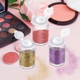 thumbnail image 3 of Scheam 6 Pcs Clear Plastic Loose Powder Bottle,Travel Powder Container,Empty Powder Jars with 3 Holes Sifters and Lids,10 ml Mini Cosmetic Containers,for Glitter, Eyeshadow, Samples, 3 of 7