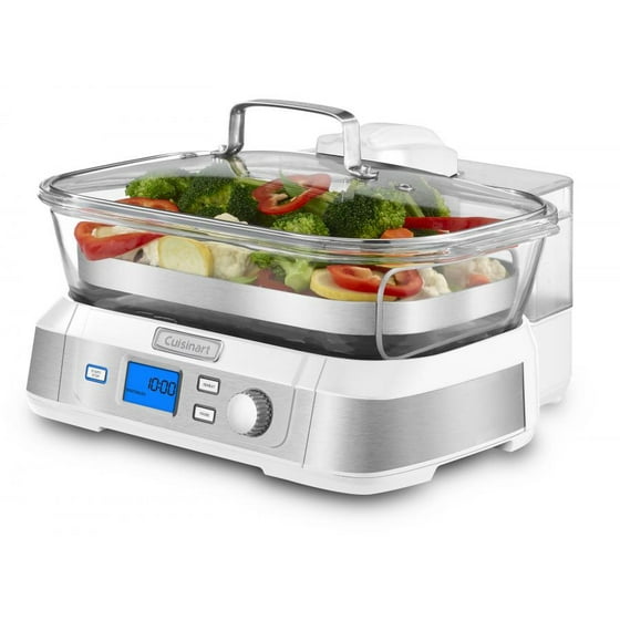 Cuisinart CookFresh Glass Steamer, White and Stainless