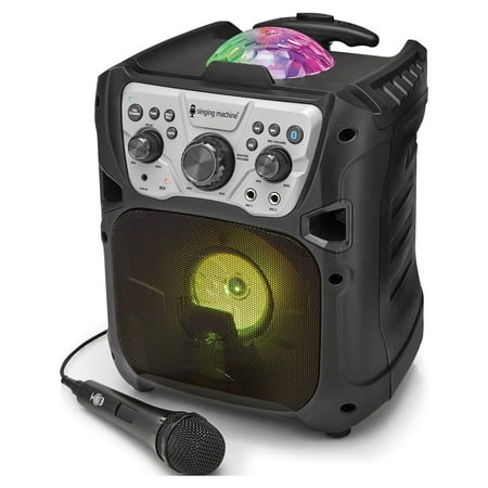 Singing Machine Fiesta Go with Multi-colored LED lights, SML640, Black