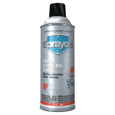 Stencil Inks, 12 oz Aerosol Can, Orange