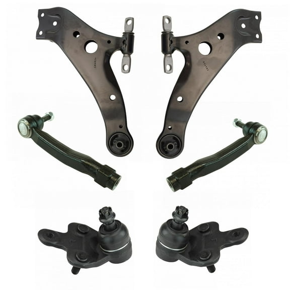 TRQ 6pc Steering Suspension Kit Control Arms Ball Joints Outer Tie Rods PSA71604