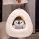 thumbnail image 2 of Lindo pingüino de peluche de juguete, pingüino narval de peluche suave, muñeco de peluche con nido, regalo de cumpleaños, decoración del hogar, 2 of 5