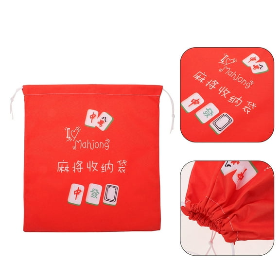 Nicehomfit Mahjong Storage Bag Oxford Fabric Assorted Color for Organizing Tiles