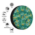 thumbnail image 4 of Yiaed Jungle Leopard Print Tire Wheel Cover, Waterproof Spare Tire Cover Fit for Jeep, Truck,Trailer, RV, SUV, Camper and Most Vehicle-15 inch, 4 of 6
