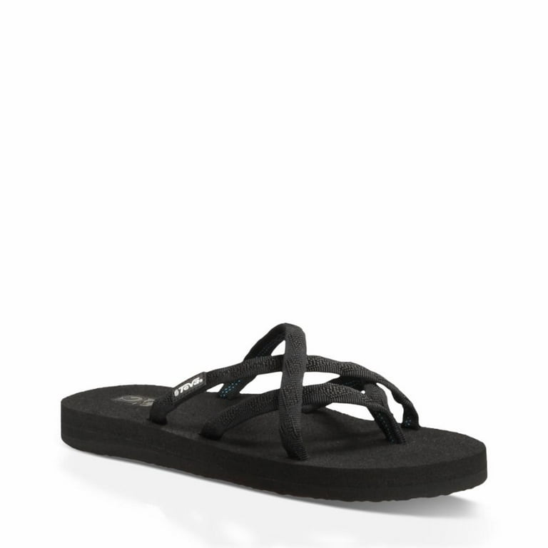Teva Women s Olowahu Flip Flop MIX B BLACK ON BLACK Walmart