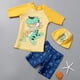thumbnail image 2 of Odeerbi 1-8 Años Niños Traje de Baño de Entrenamiento Atlético de Tres Piezas Con Conjunto de Gorra de Baño Traje de Baño de Surf de Playa de Verano Ropa de Playa Linda de Dinosaurio, 2 of 3