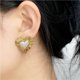 thumbnail image 3 of Pendientes de oro para mujer, 14 pendientes de corazón chapados en oro Hypoa, 3 of 5