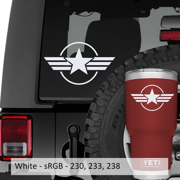 Collectible Decals U.S. Military Roundel Star Vinyl Decal