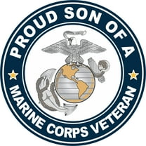 3.8 Inch U.S. Marine Corps Veteran Proud Son Decal