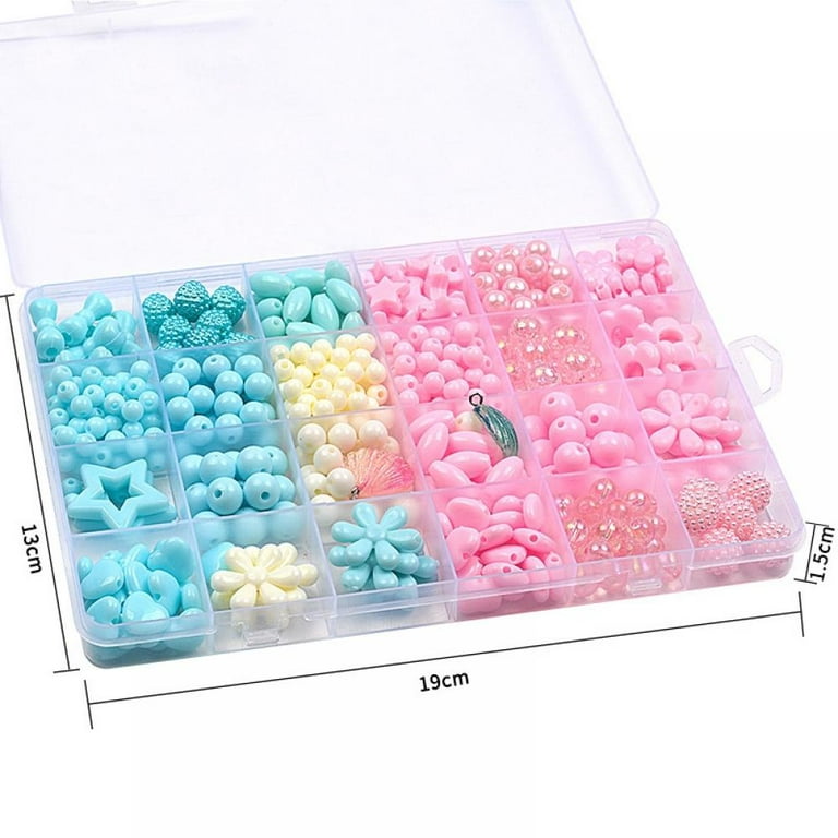 Acrylic Beads Bracelets Jewelry Making Aesthetic Charm Necklace Making Kit  Beads Assortments Colorful Set Gift for Teen Girls - AliExpress