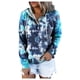 thumbnail image 1 of Gibobby Sudadera en Ligero y calientito Sudaderas para mujeres Fashion Drawstring Button Pocket Shirt Casual Long Manga Tie Gradiente de tinte impreso Hoodie Suatshirt （Azul， L), 1 of 5