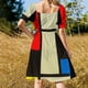 thumbnail image 3 of HD PIET MONDRIAN - Composición Vestido de manga corta Ropa elegantes vestidos de noche de boda, 3 of 6