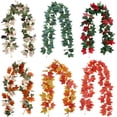 thumbnail image 4 of Autumn Wreaths For Table Decorations Artificial Maple Leaves Life-like Leaves, 4 of 6
