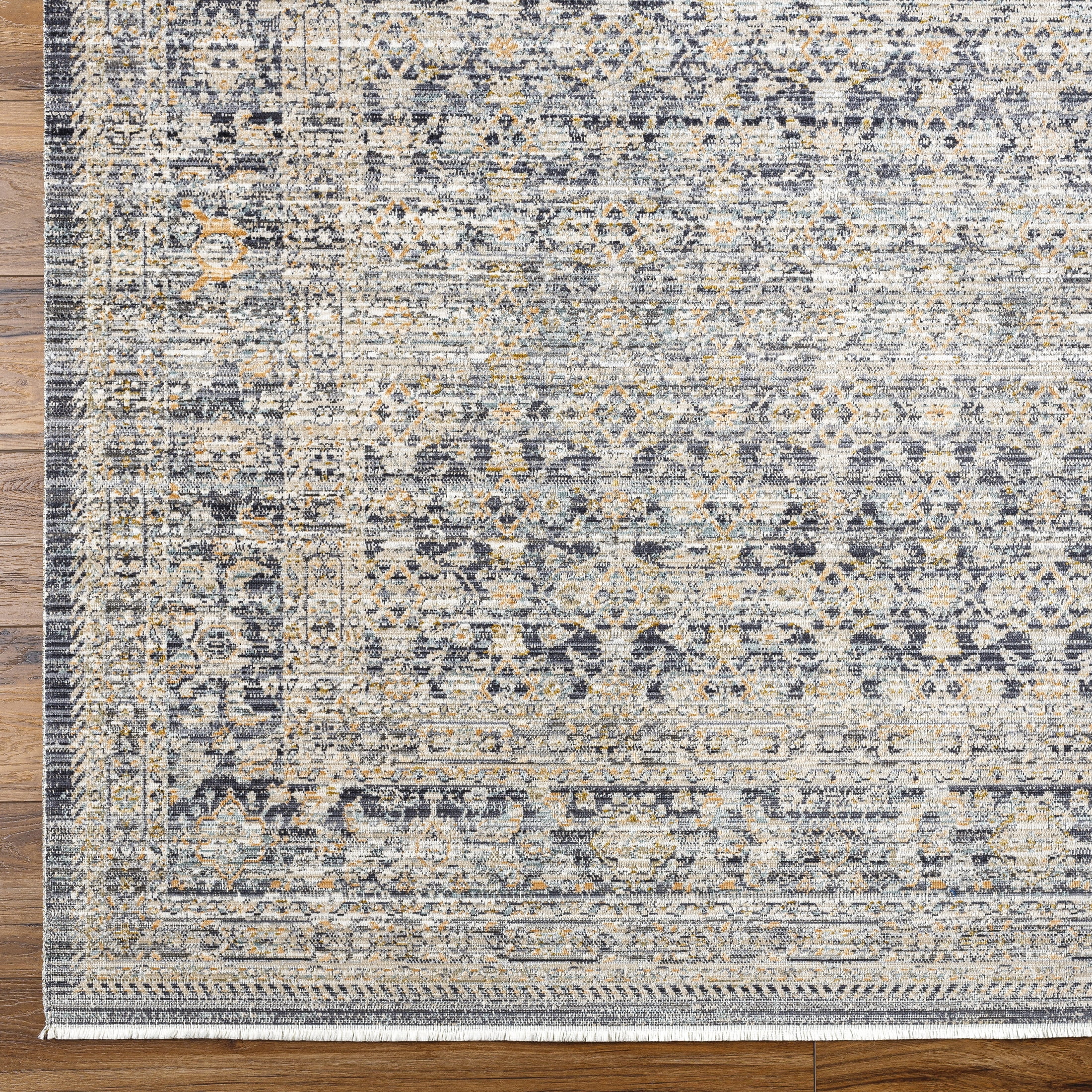 Livabliss x Becki Owens Margaret Medallion Washable Runner Area Rug,2'7" x 7'3",Gray/Charcoal