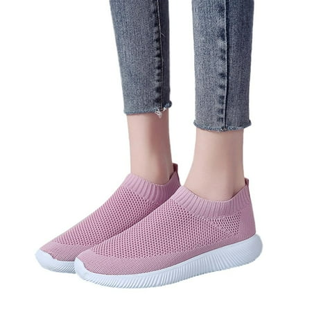 Mepaouo Women s Walking Shoes Lightweight Breathable Running Shoes Mesh Slip On Sport Sneakers