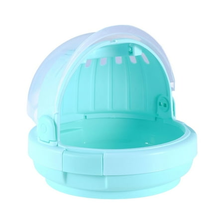 Tineasur Green Hamster Carrier Cage with Air Circulation Holes Small Pet Travel Case