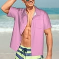 thumbnail image 5 of Lsque Pink pattern Hawaiian Shirt for Men, Unisex Summer Beach Casual Short Sleeve Button Down Shirts-XX-Large, 5 of 9