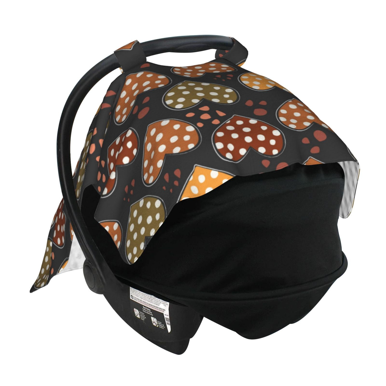 Naloa Heart Baby Car Seat Cover, Breathable Baby Carrier Cover, Multiuse Baby Carrier Cover & Nursing Breastfeeding Cover