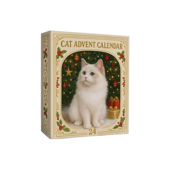 Cat Advent Calendar 2026, 24 Days Christmas Countdown Calendar, 24 Unique Cat Acrylic Hanging Ornaments, Christmas Tree Decorations Holiday Gift for Cat Lovers & Owners