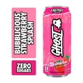 thumbnail image 2 of GHOST® ENERGY Zero Sugar Energy Drink, BUBBLICIOUS® Strawberry Splash, 200mg Natural Caffeine, 16 fl oz Can, 2 of 13