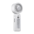 thumbnail image 2 of ROLKFUK Portable Handheld Cooling Fan, 9000 RPM Rechargeable, Foldable Mini Desk Fan with Digital Display for Travel Office Home White, 2 of 9
