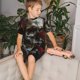 thumbnail image 4 of Fotbe Realistic Rose Skull Pijama Estampada de 2 Piezas para Niños – Ropa de Dormir de Manga Corta Cómoda para Niños y Niñas, Camiseta y Shorts de Algodón-XX-Large, 4 of 6