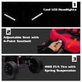 thumbnail image 5 of LUIBAS 24V Kids Ride On Car, 4WD Battery Powered Ride On UTV with Remote Control and 4 Wheels EVA Rubber Tires Electric Car for Kids Ride On Toy Car for Boys and Girls, LED Lights, Bluetooth, Red, 5 of 6